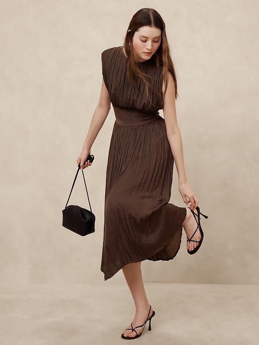 Pleated Midi Dress Product Image