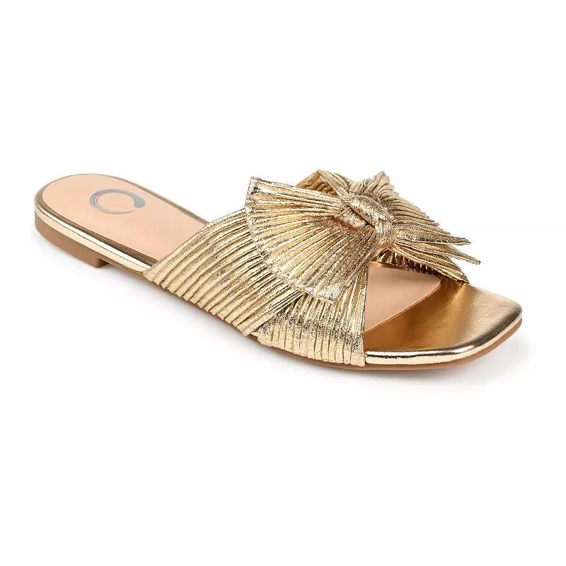 Journee Serlina Women's Tru Comfort Foam™ Slide Sandal, Size: 10, Gold Product Image