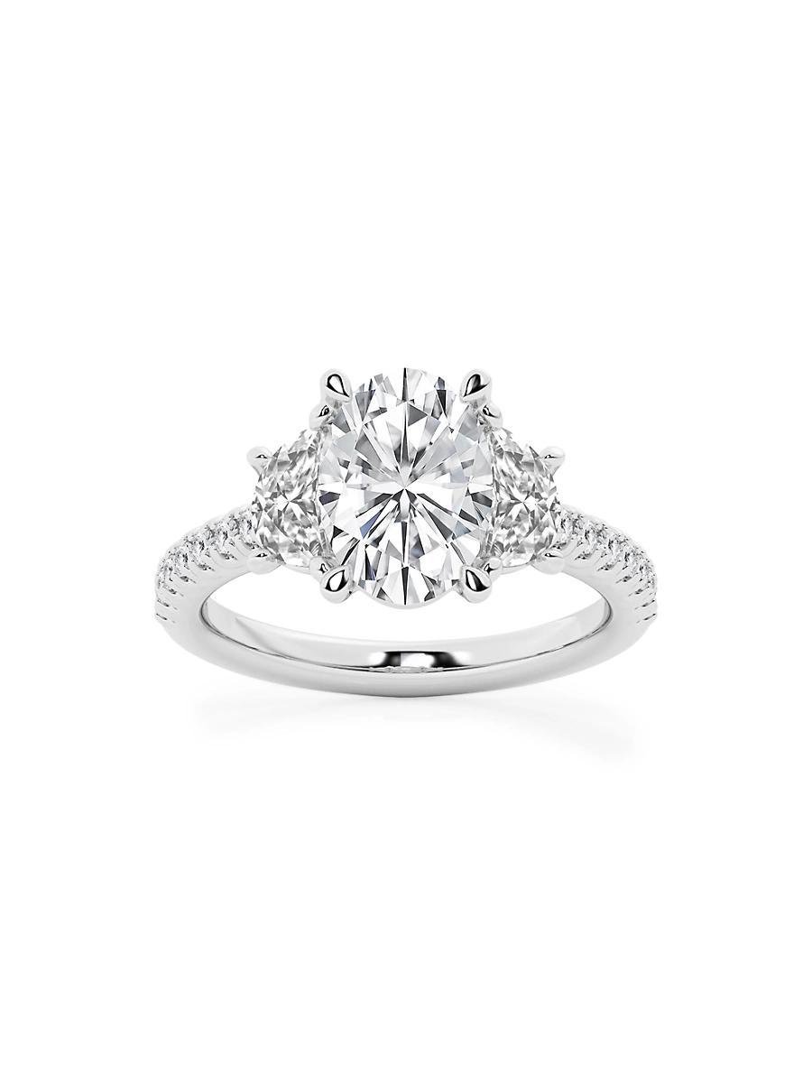 Womens 14K White Gold & Oval Lab-Grown Diamond Ring/2.75-7.00 TCW Product Image