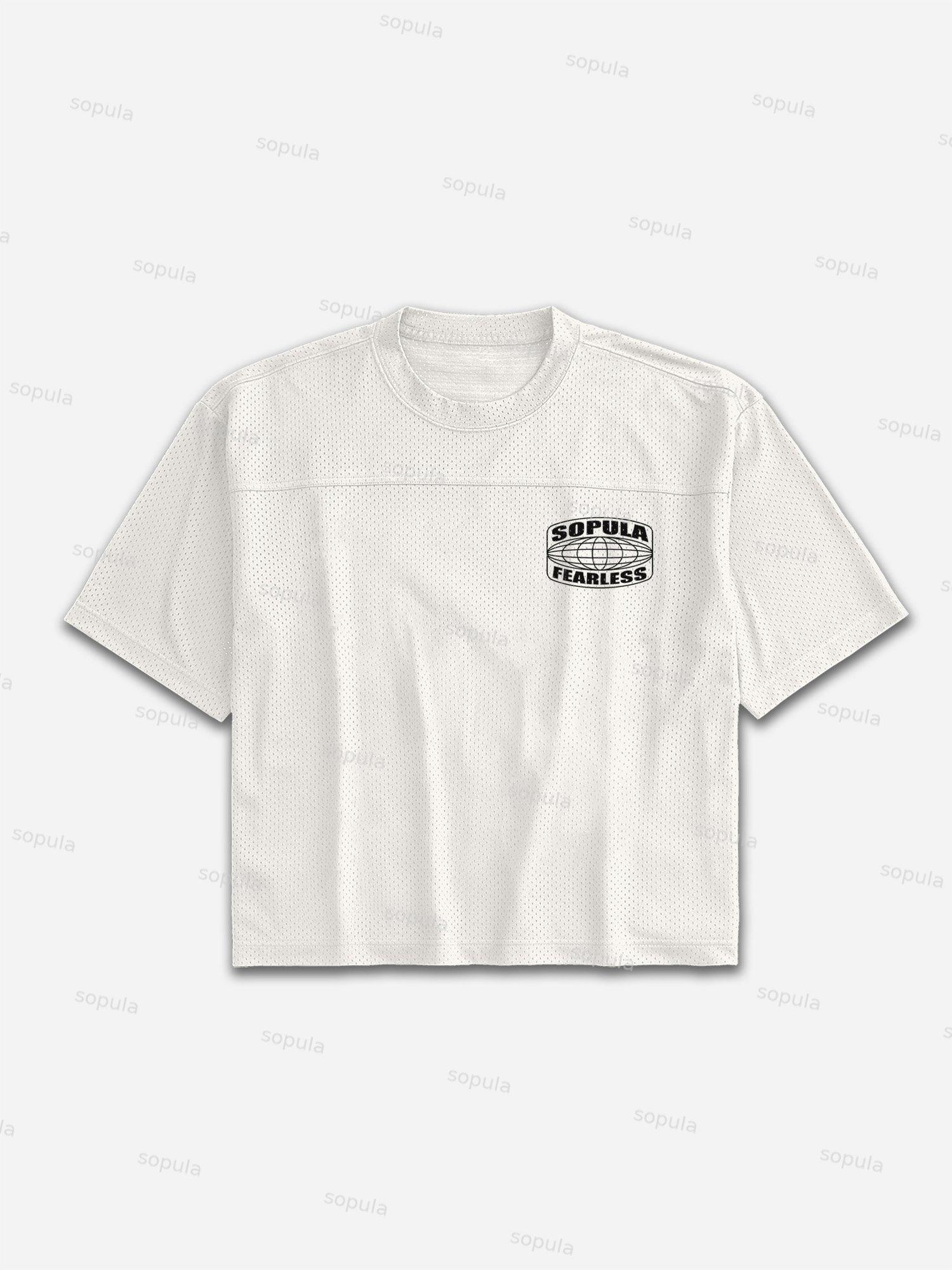 God Is Good 77 Vintage Graphic Mesh Football Jersey T-shirt Product Image