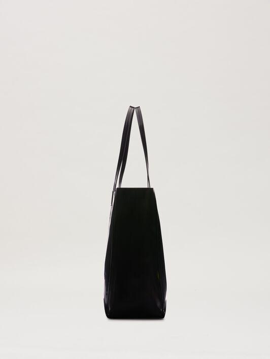 SHINY CURVED LOGO SHOPPING BA BLACK/PEAR Product Image