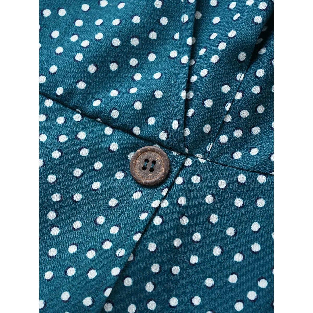 Plus Size Arctic Solid Button Detail Ruffle Sleeve Gathered Blouse Women At the Office Short sleeve V-neck Work Blouses BloomChic 26/4X Product Image
