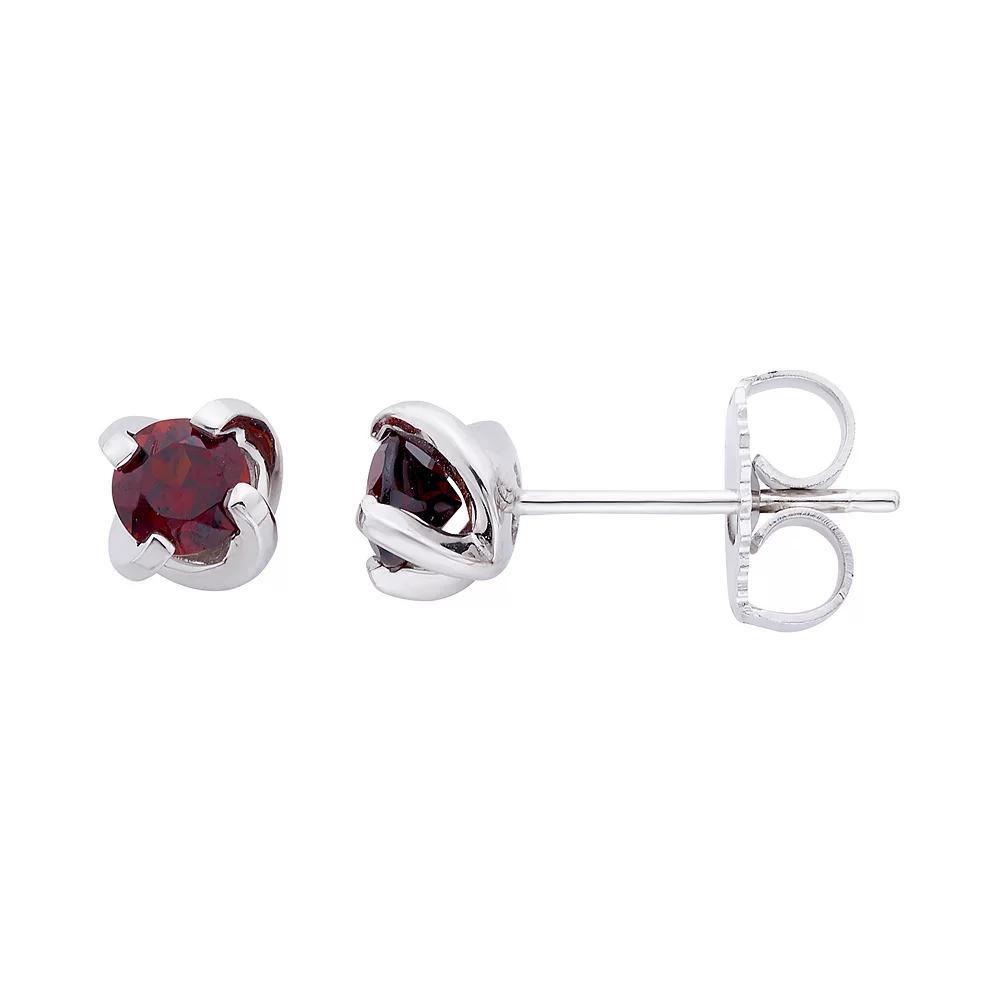 Boston Bay Diamonds Sterling Silver Birthstone Swirl Earrings, Women's, Red Product Image