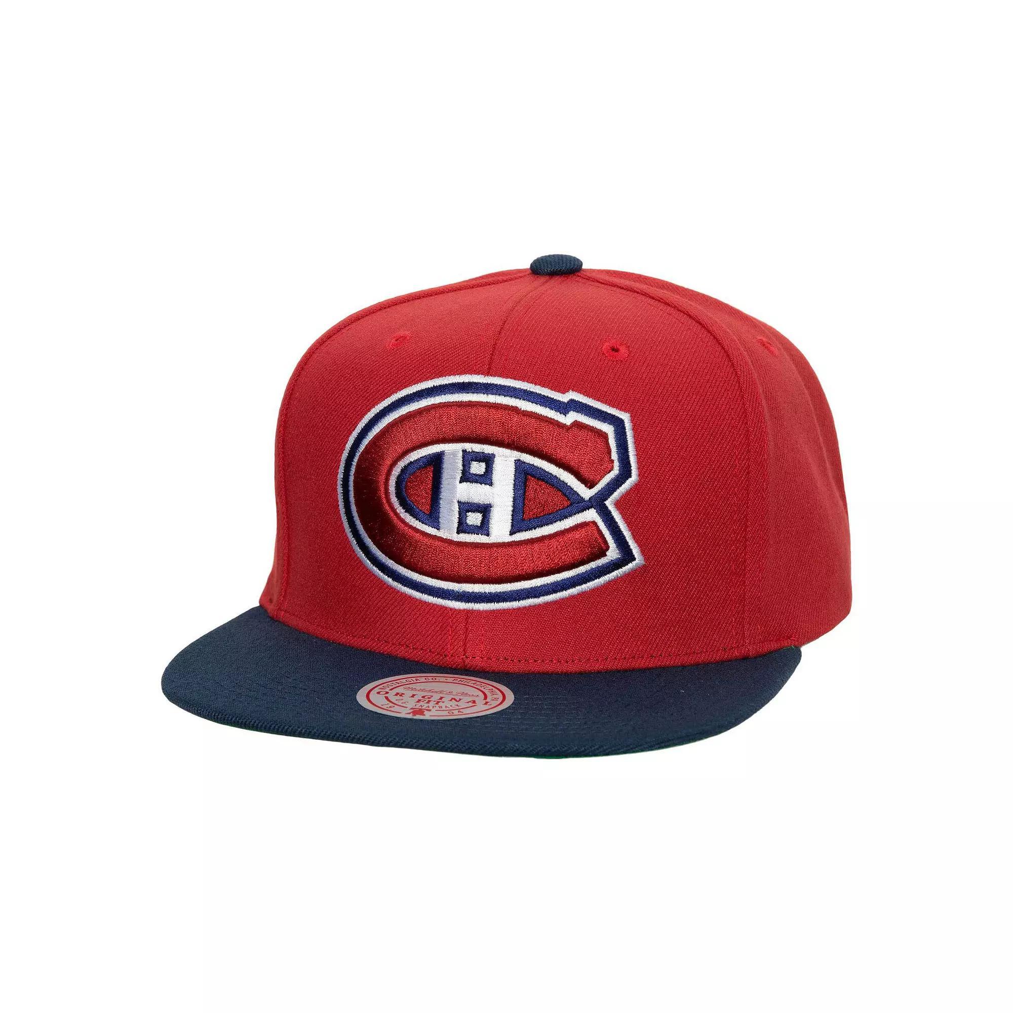 Men's Mitchell & Ness Red Montreal Canadiens Core Team Ground 2.0 Snapback Hat, Cnd Red Product Image