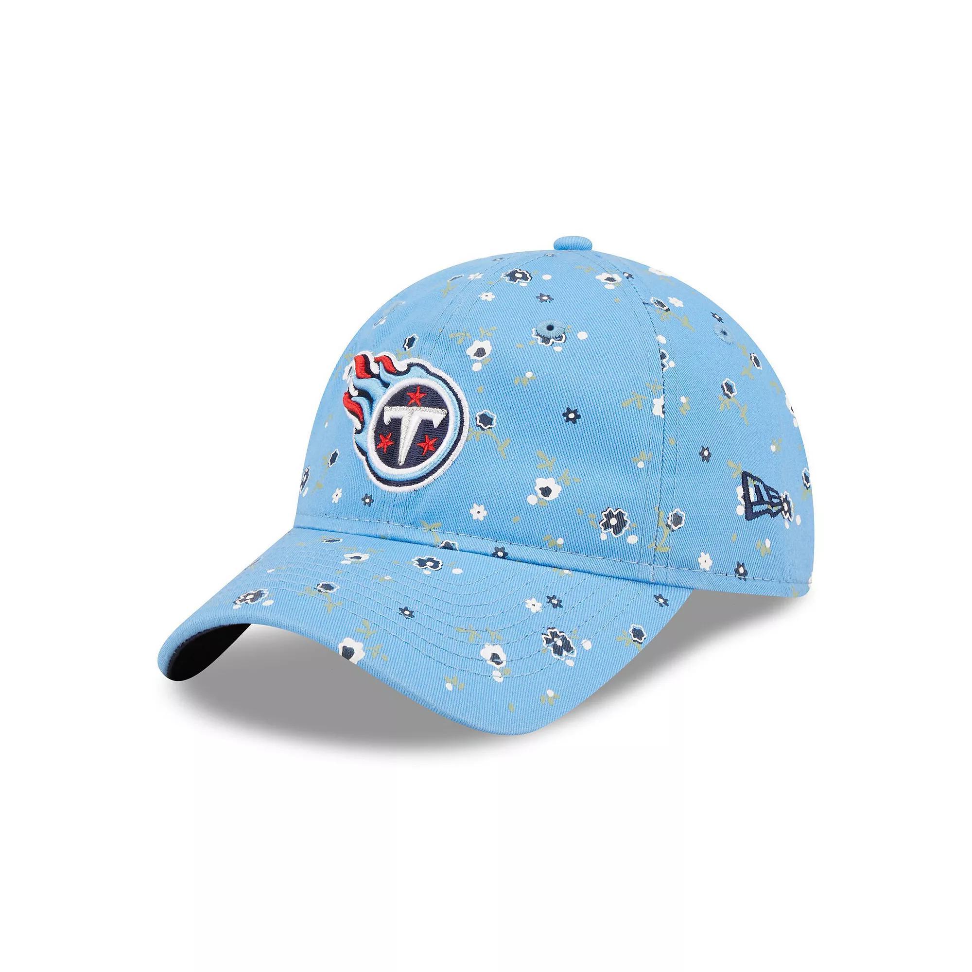 Women's New Era Light Blue Tennessee Titans  Floral 9TWENTY Adjustable Hat Product Image