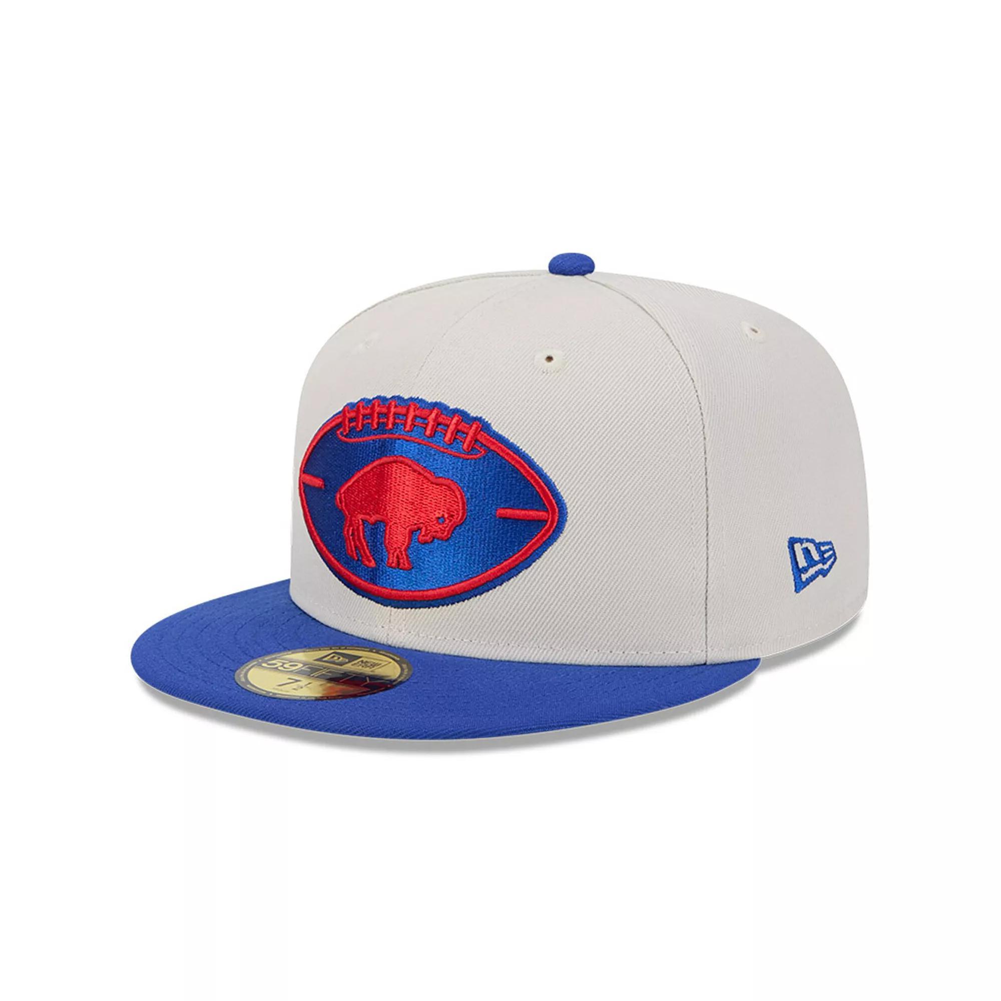 Men's New Era Stone/Royal Buffalo Bills 2024 Sideline Historic 59FIFTY Fitted Hat, Size: 7 5/8, Team Product Image