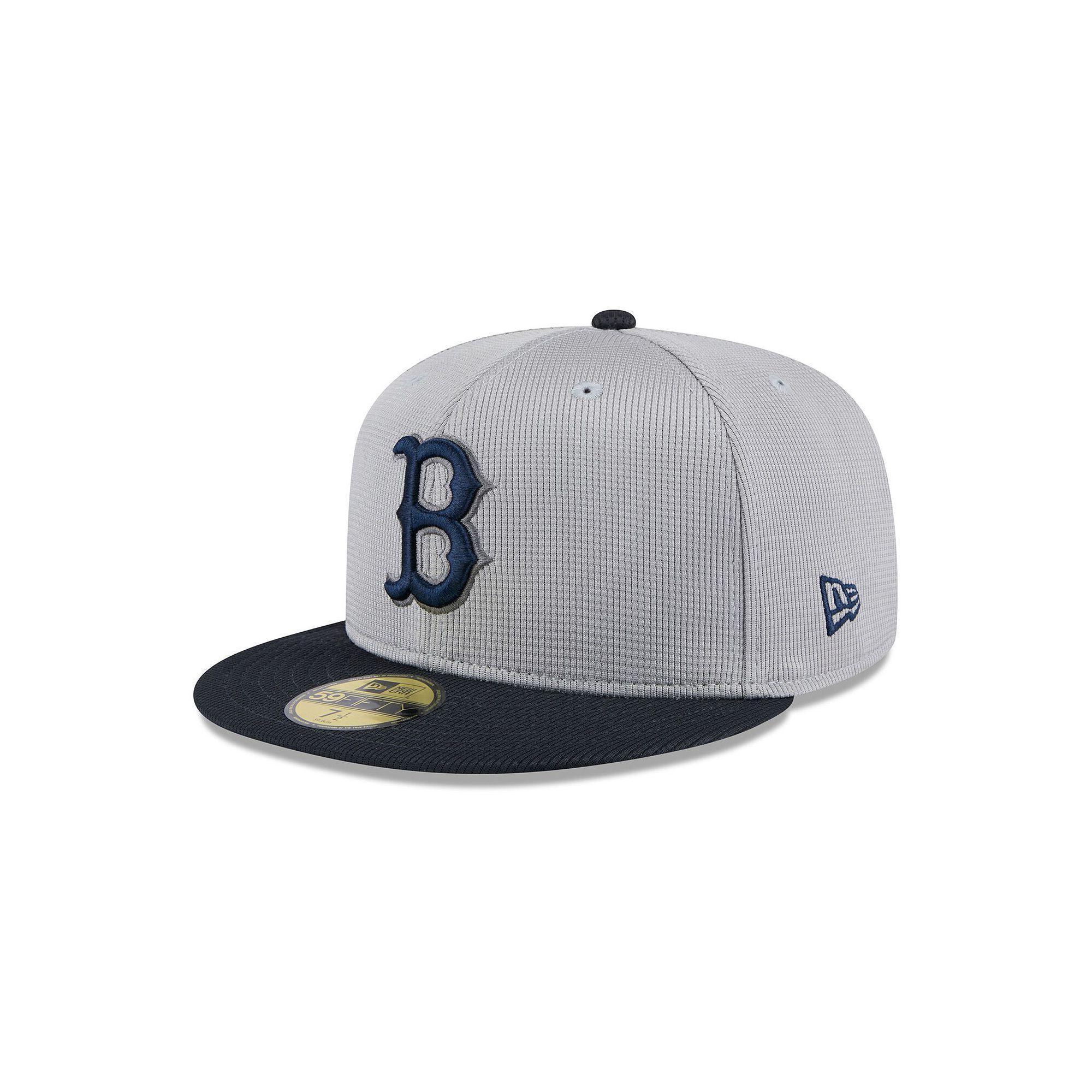 Men's New Era  Gray/Navy Boston Red Sox 2025 Batting Practice 59FIFTY Fitted Hat, Size: 7 1/8, Grey Product Image
