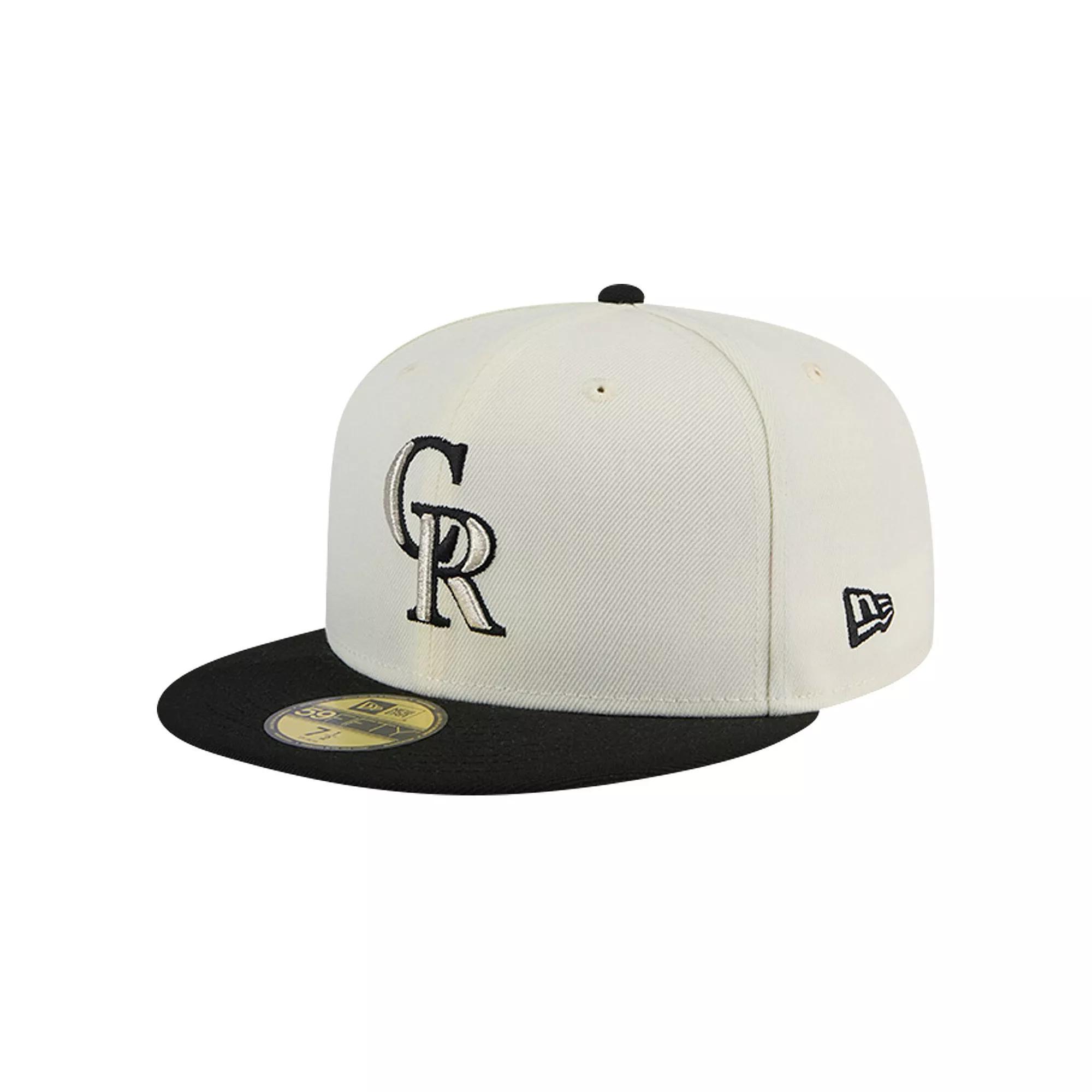Men's New Era White Colorado Rockies Evergreen Chrome 59FIFTY Fitted Hat, Size: 7 3/4 Product Image