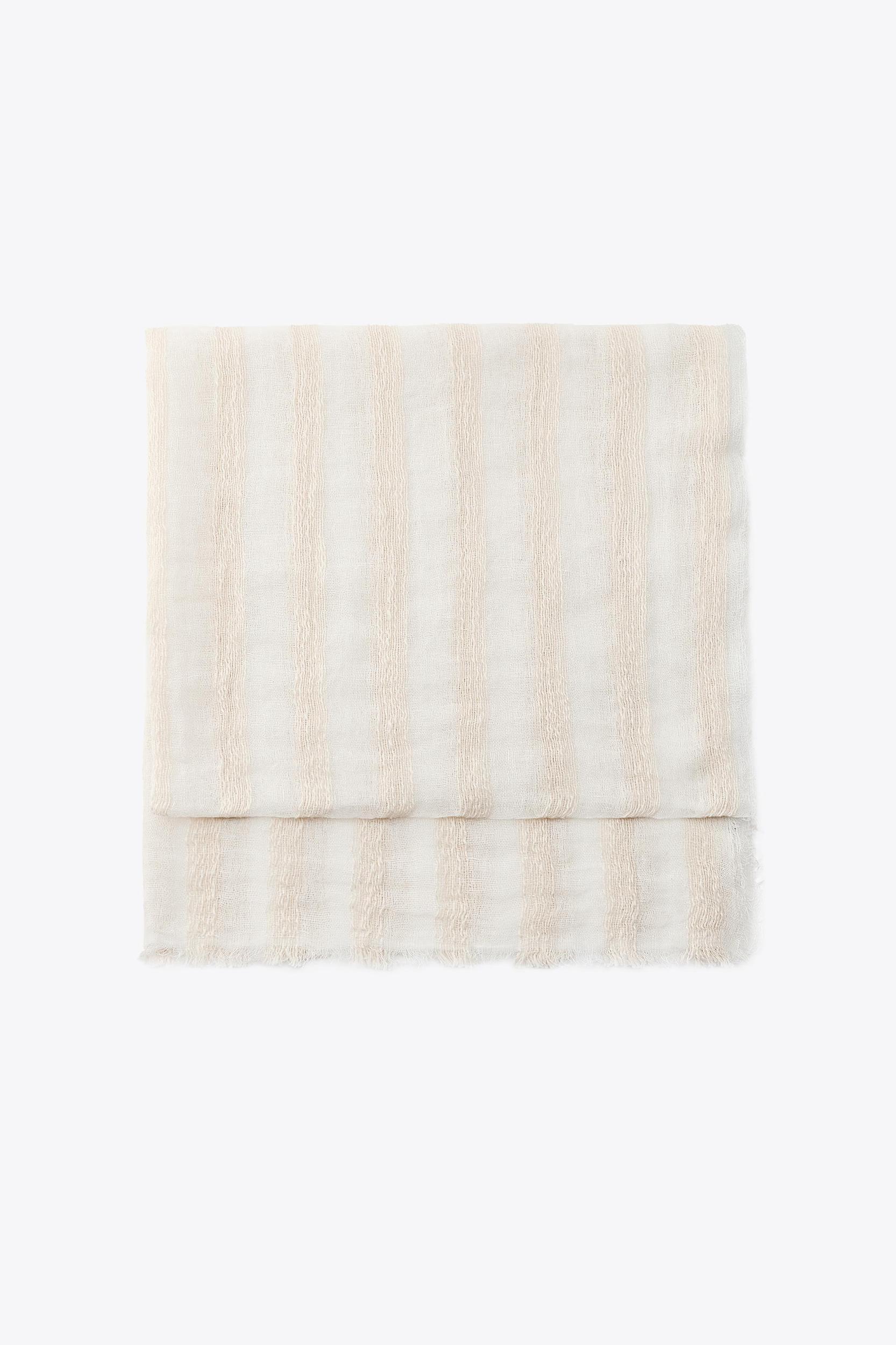 LINEN STRIPED SCARF Product Image