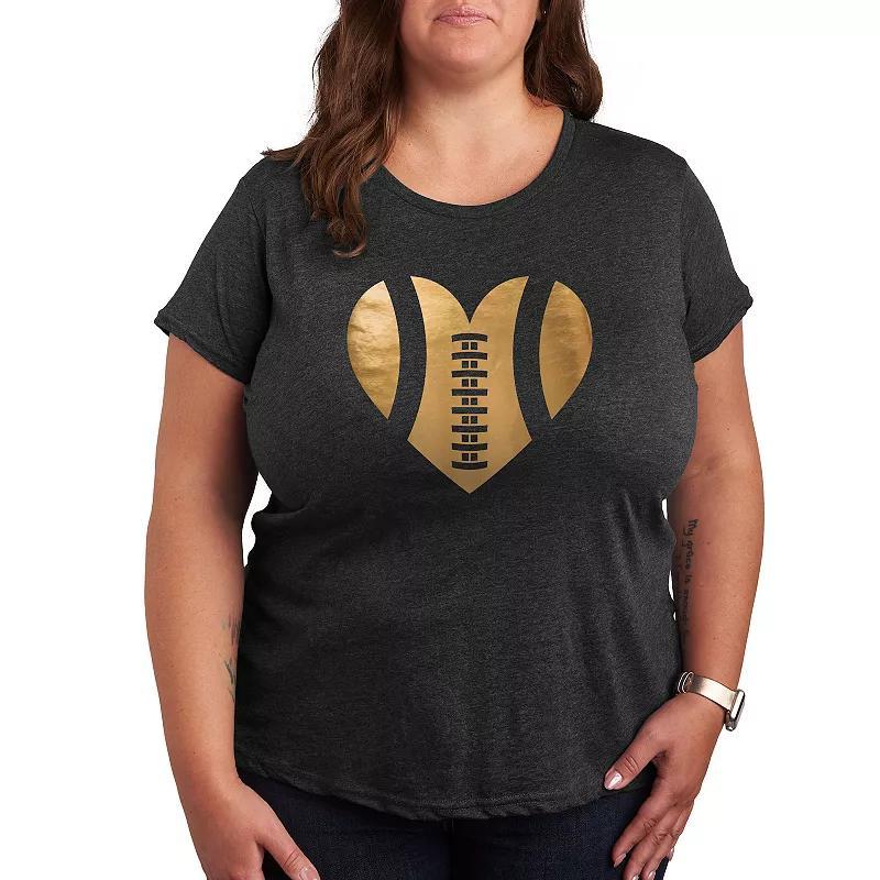 Plus Cowboy Boots And Music Graphic Tee, Womens Heather Grey Product Image