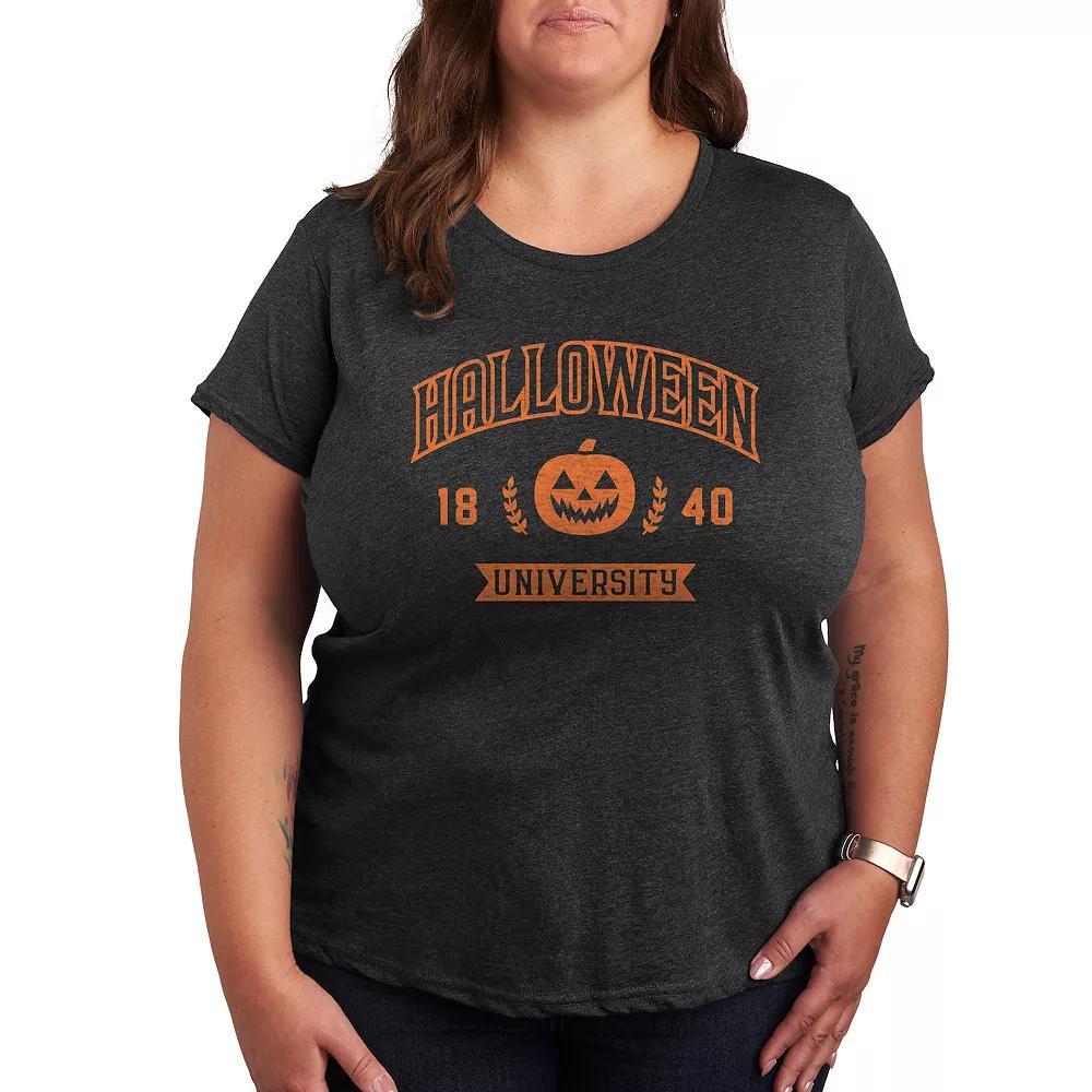 Plus Yellowstone Branding Iron Badge Graphic Tee, Womens Heather Grey Product Image