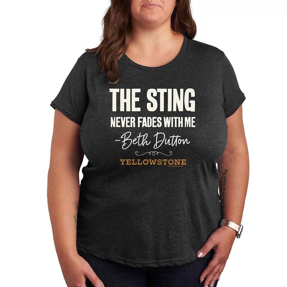 Plus Coffee Unrealistic Expectations Graphic Tee, Womens Heather Grey Product Image