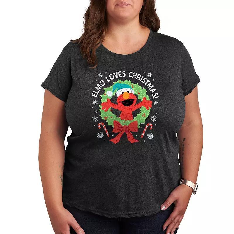 Disney's Mickey Mouse Plus Ho Ho Ho Graphic Tee, Women's, Size: 2XL, Heather Grey Product Image