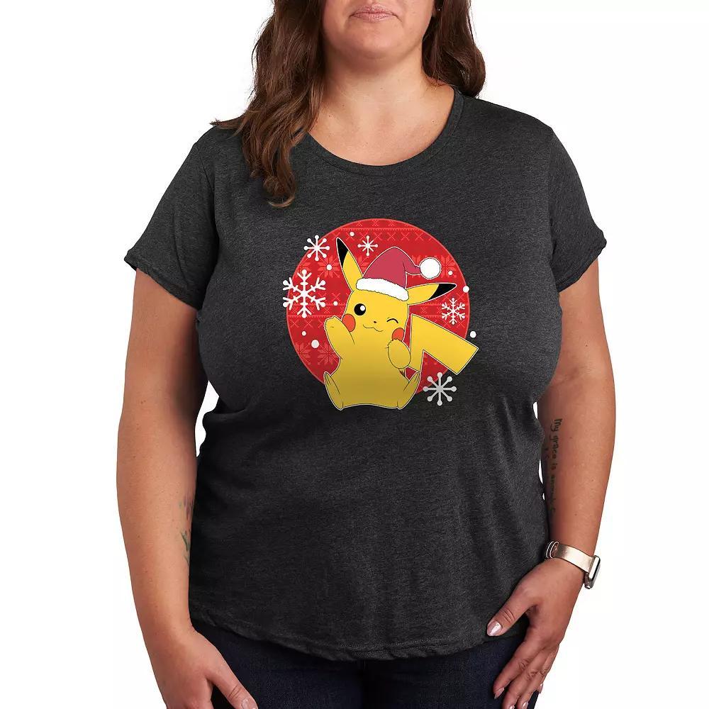 Plus Care Bears Heart And Bear Logo Graphic Tee, Womens Heather Grey Product Image