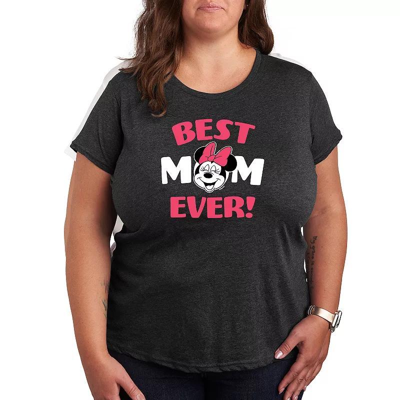 Disneys Minnie Mouse Plus Best Mom Graphic Tee, Womens Product Image