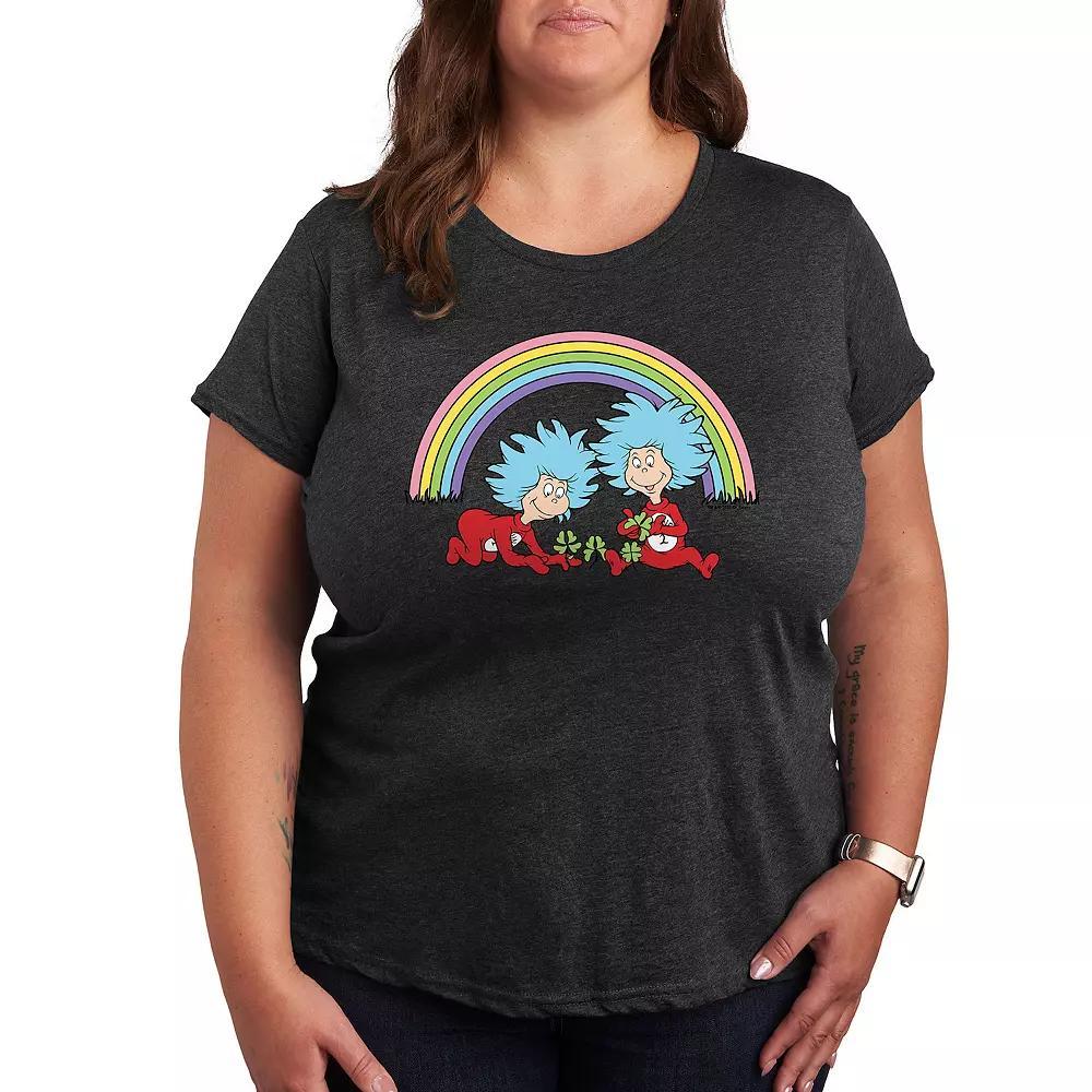 Plus Book Garden Graphic Tee, Womens Grey Juniper Product Image