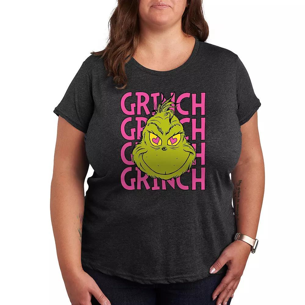Plus Size Give Thanks Yall Distressed Grapic Tee, Womens Heather Grey Product Image