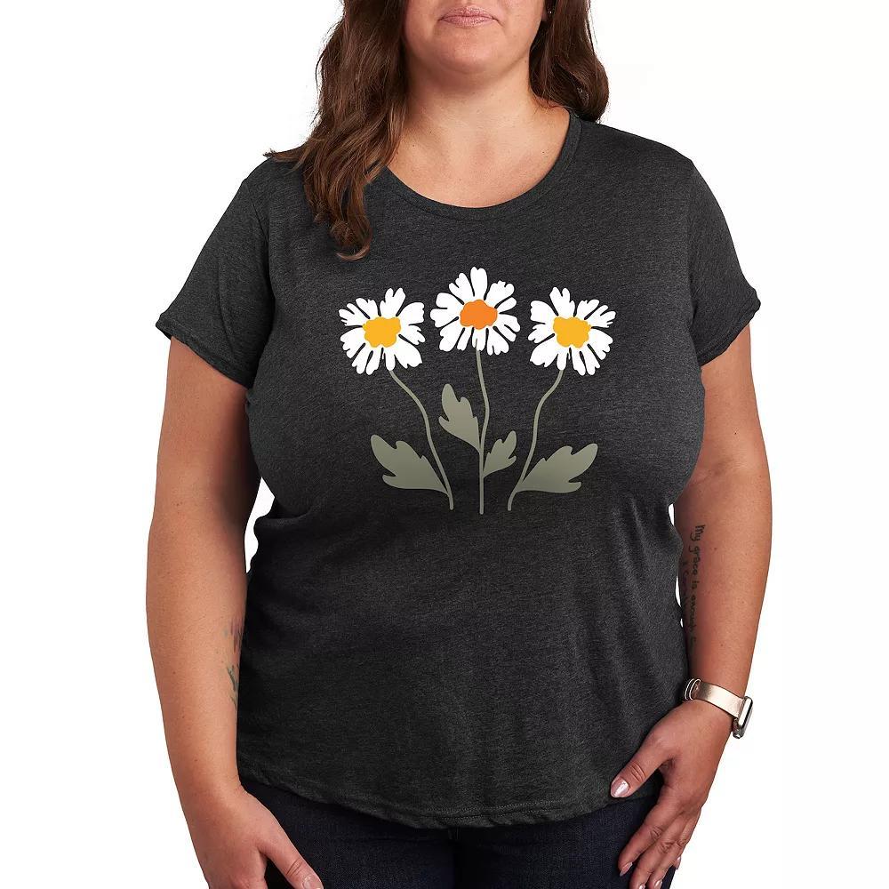 Plus Coffee Unrealistic Expectations Graphic Tee, Womens Heather Grey Product Image