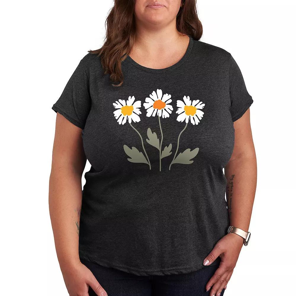 Plus Coffee Unrealistic Expectations Graphic Tee, Womens Heather Grey Product Image
