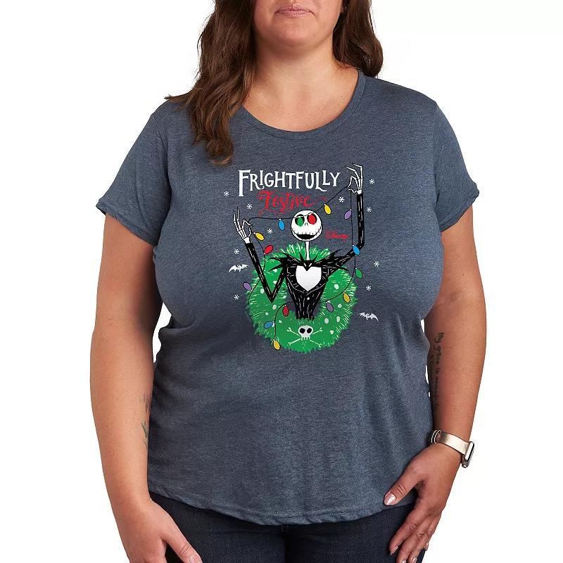 Plus Dandelion Graphic Tee, Womens Grey Blue Product Image