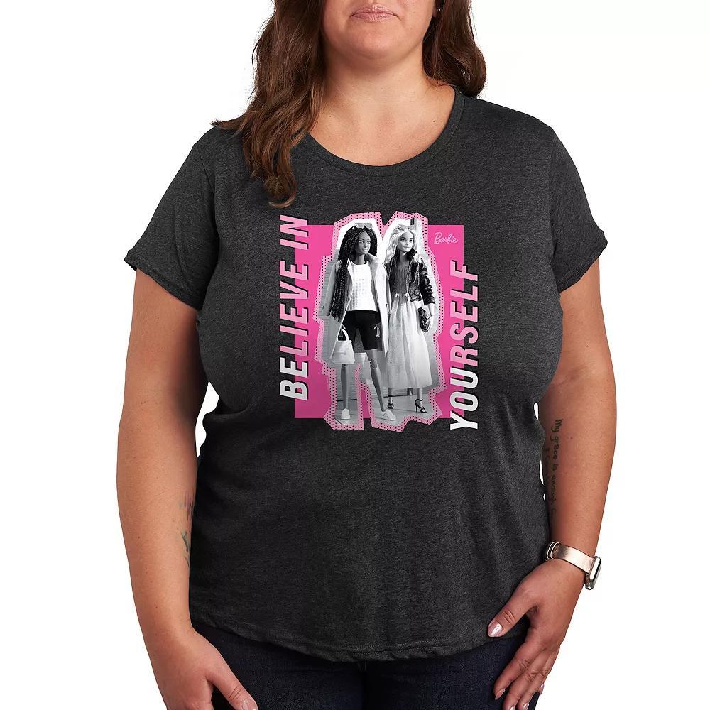Plus Size Barbie Believe In Yourself Graphic Tee, Womens Product Image