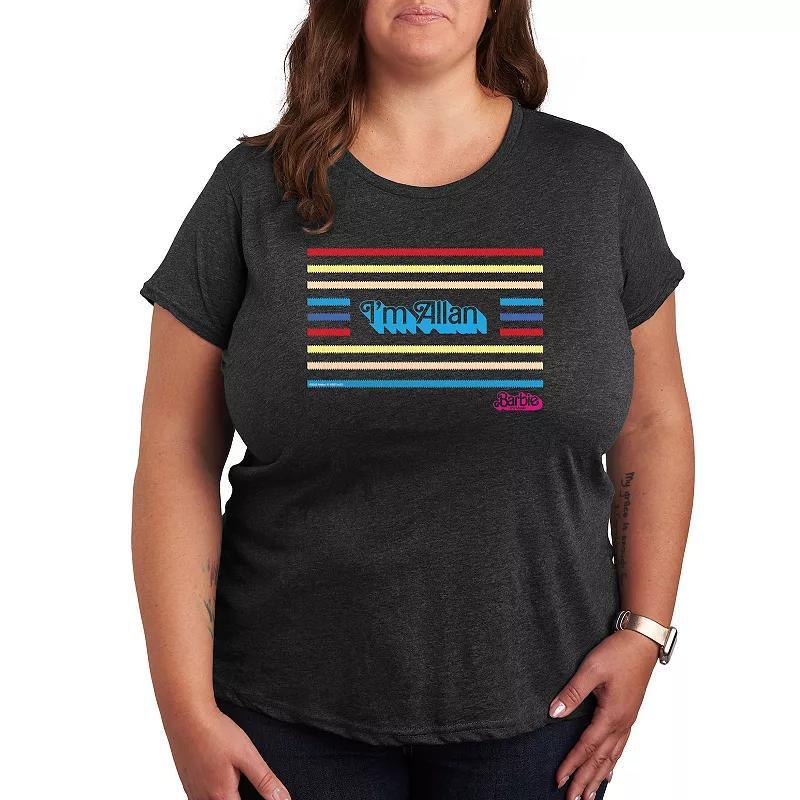 Plus Cowboy Boots And Music Graphic Tee, Womens Heather Grey Product Image