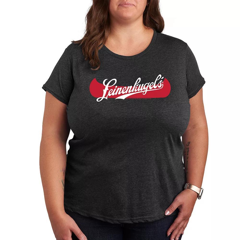 Plus Leinenkugels Canoe Logo Graphic Tee, Womens Grey Blue Product Image