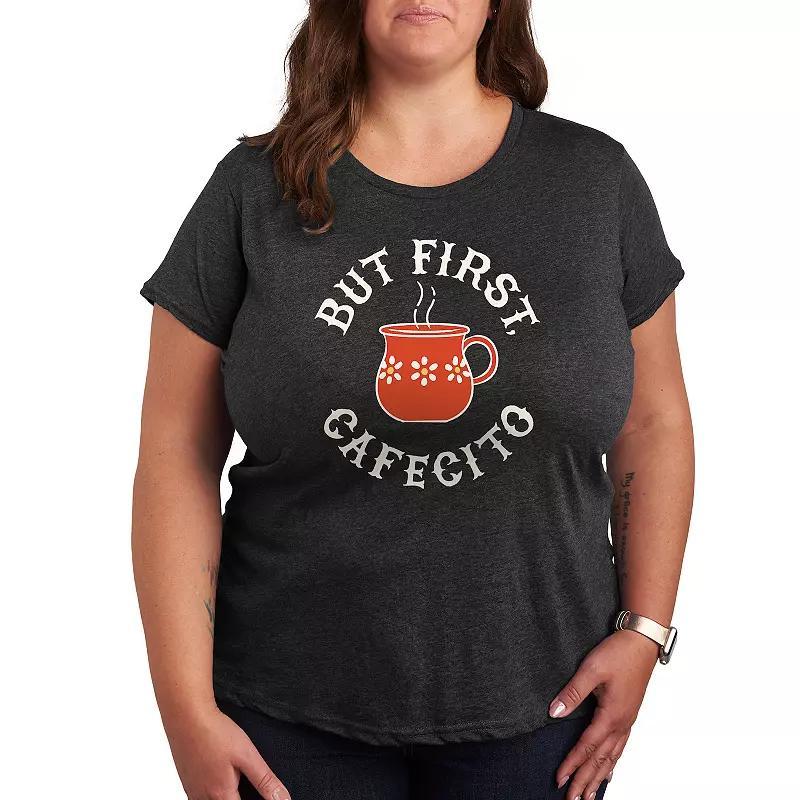 Plus The Lake Is Calling Graphic Tee, Womens Grey Blue Product Image