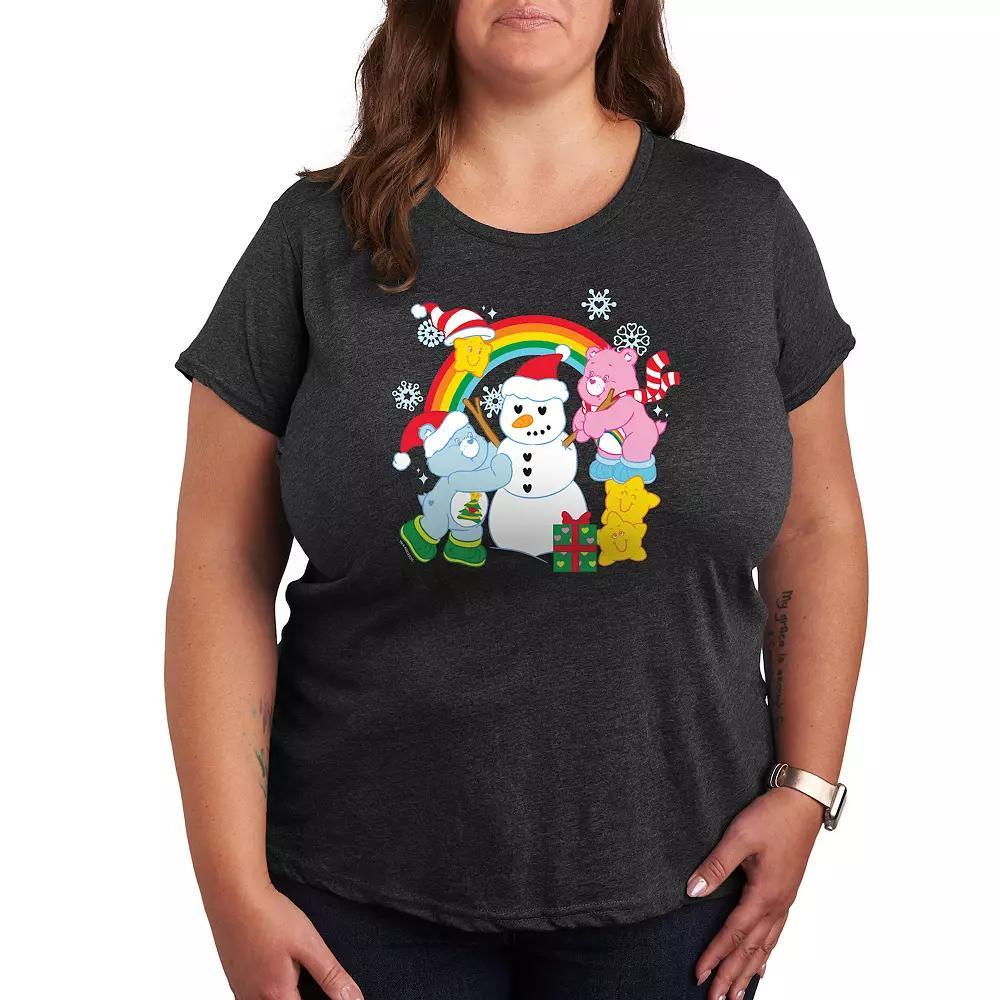 Plus Care Bears Sleep My Valentine Graphic Tee, Womens Grey Royal Blue Product Image