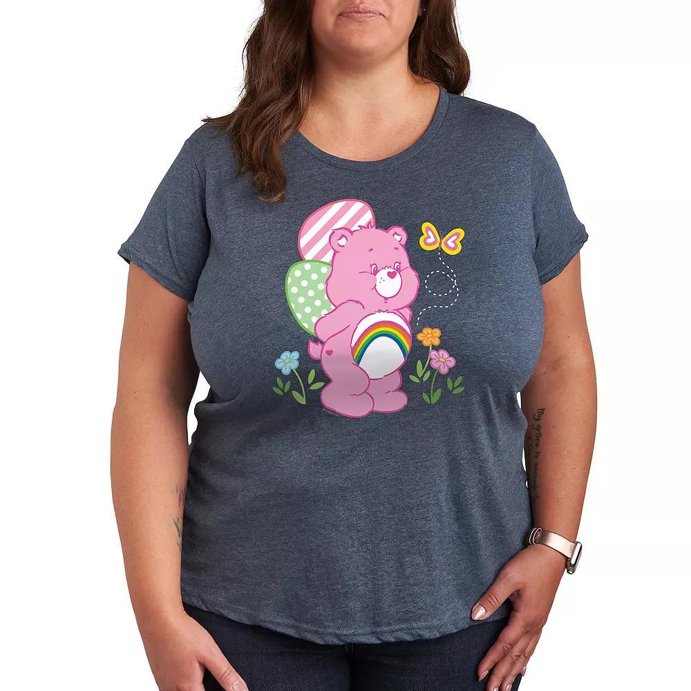 Plus Mushroom Gnome Graphic Tee, Womens Heather Grey Product Image