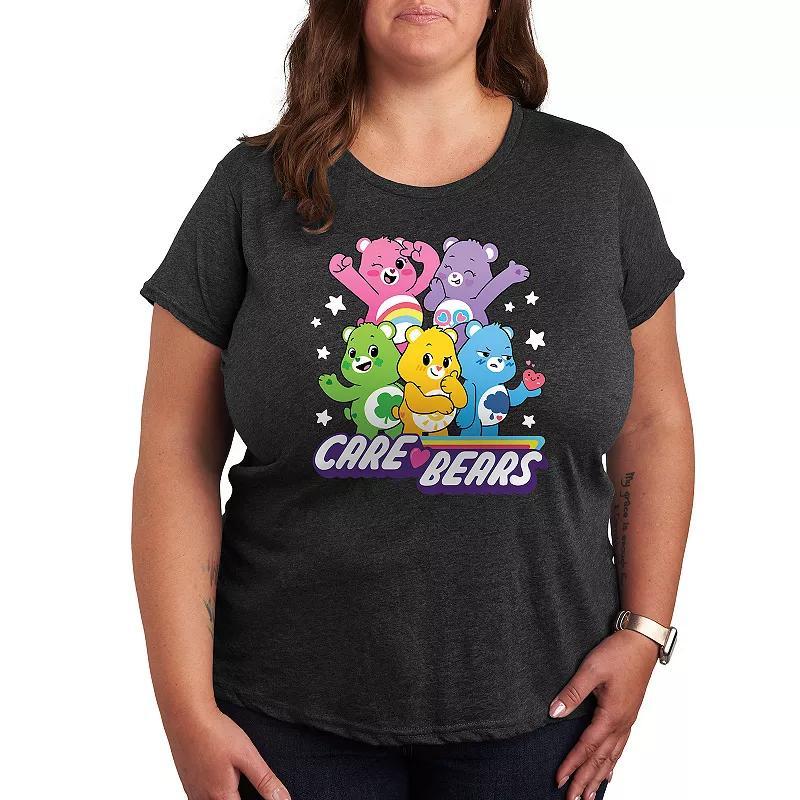 Plus The Garfield Movie Stickers Graphic Tee, Womens Grey Gray Product Image