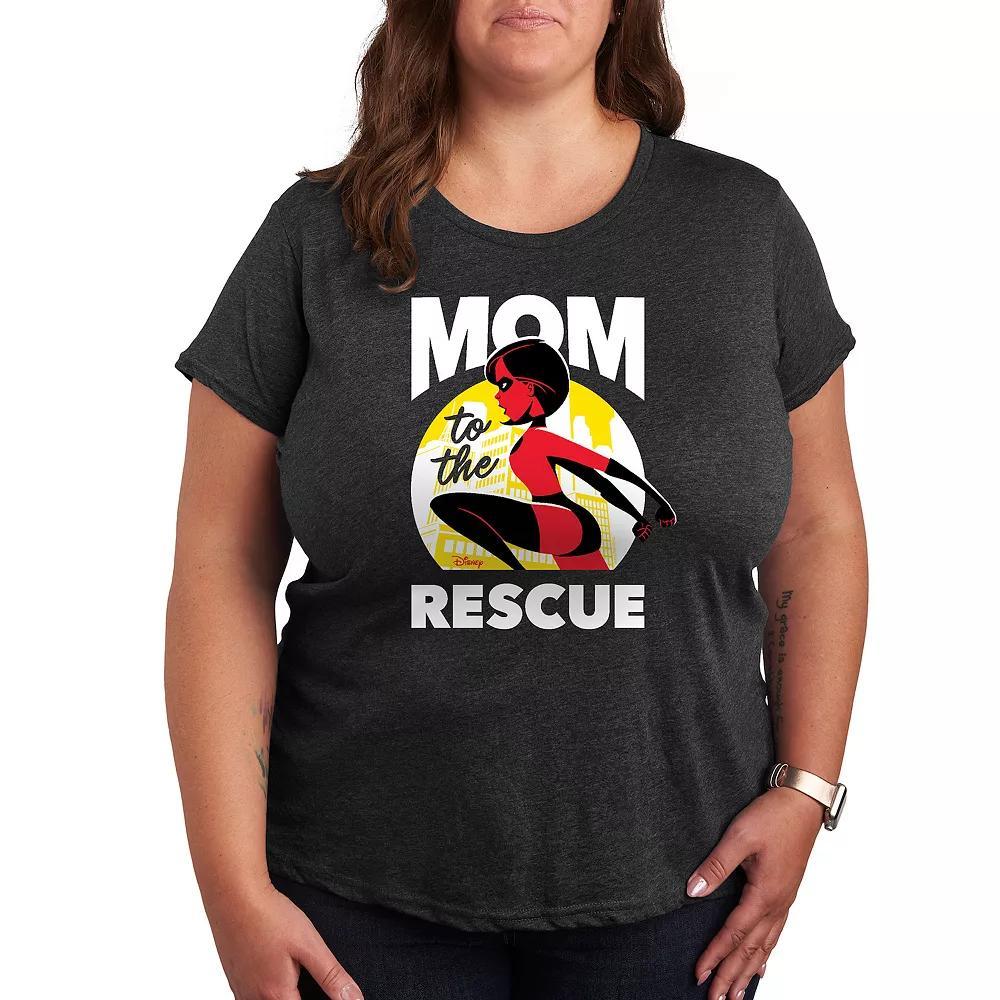 Disney / Pixars The Incredibles Plus Mom Rescue Graphic Tee, Womens Blue Product Image