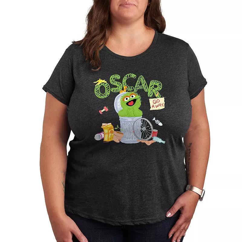 Plus Size Give Thanks Yall Distressed Grapic Tee, Womens Heather Grey Product Image