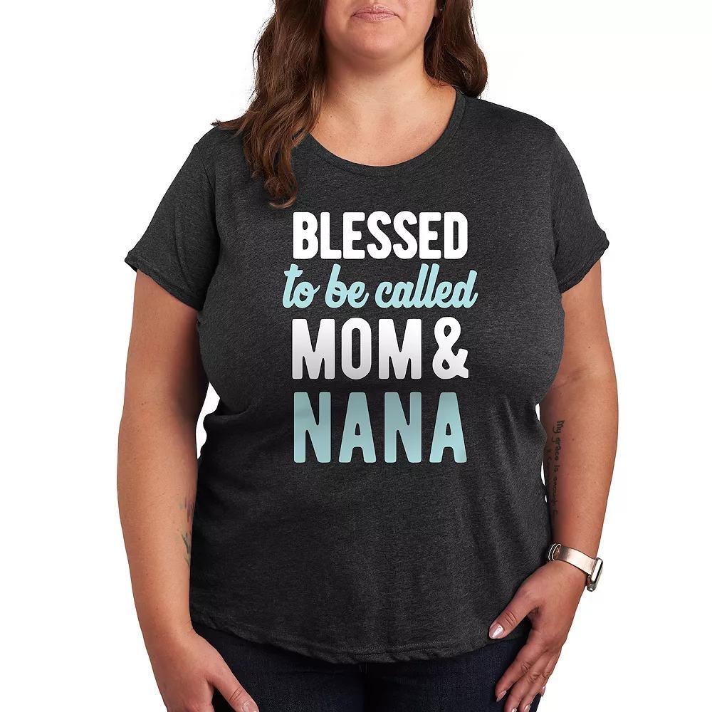 Womens Blessed To Be Called Nana Graphic Tee Heather Grey Product Image