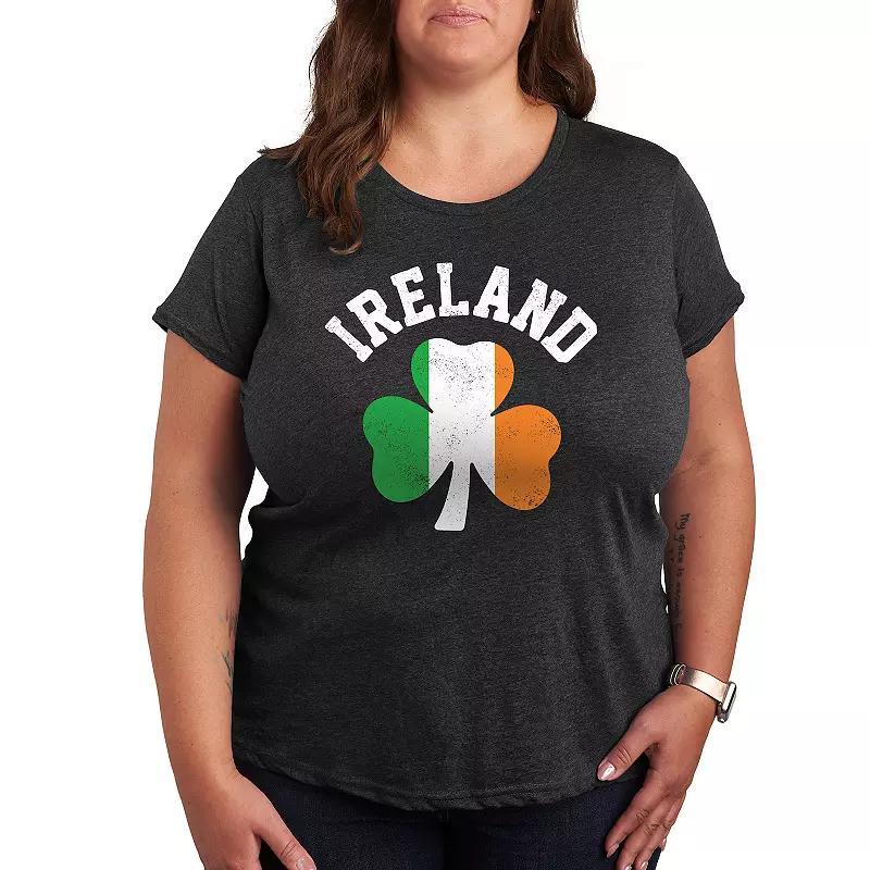 Plus Pete the Cat Pete Leprechaun Pot Of Gold Graphic Tee, Womens Grey Gray Product Image