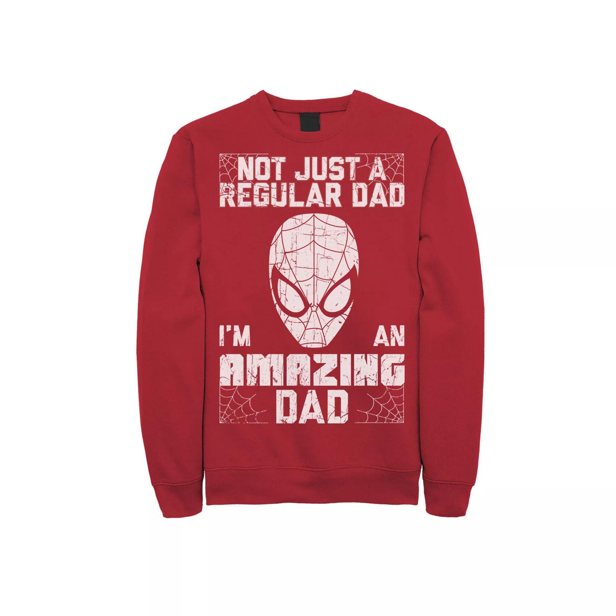 Men's Marvel Spider-Man Father's Day Not Regular Sweatshirt, Size: XXL, Red Product Image
