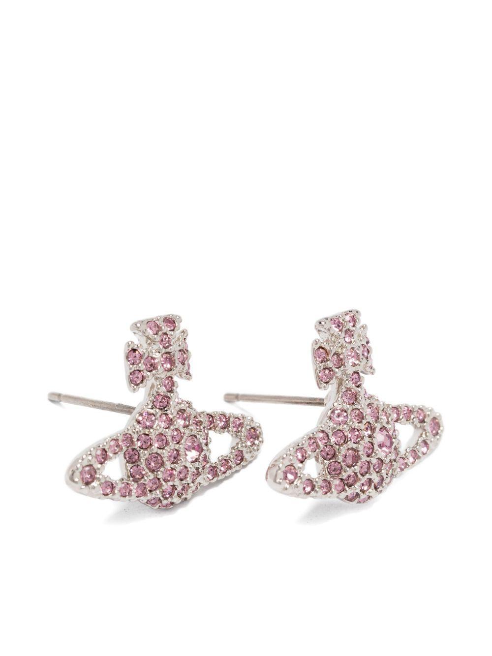 Grace Bas Relief orb crystal earrings Product Image
