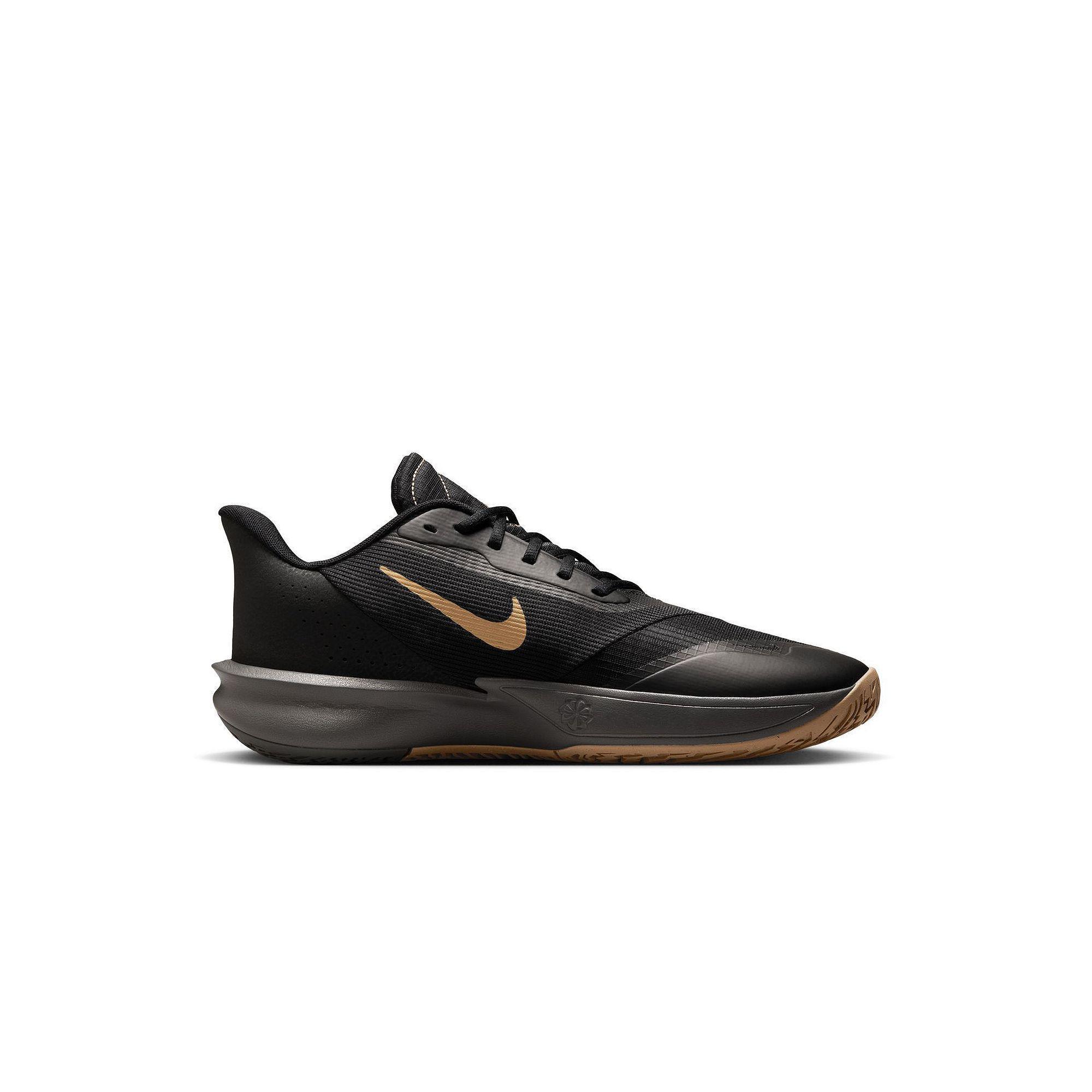 Nike Precision VII Men's Basketball Shoes, Size: 8.5, Black Gold Beige Product Image