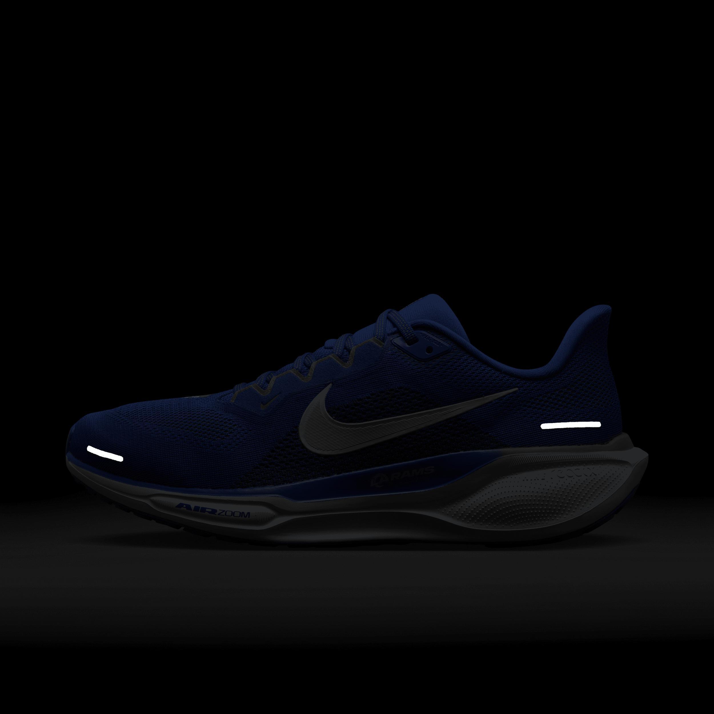Nike Men's Pegasus 41 NFL Los Angeles Rams Road Running Shoes Product Image
