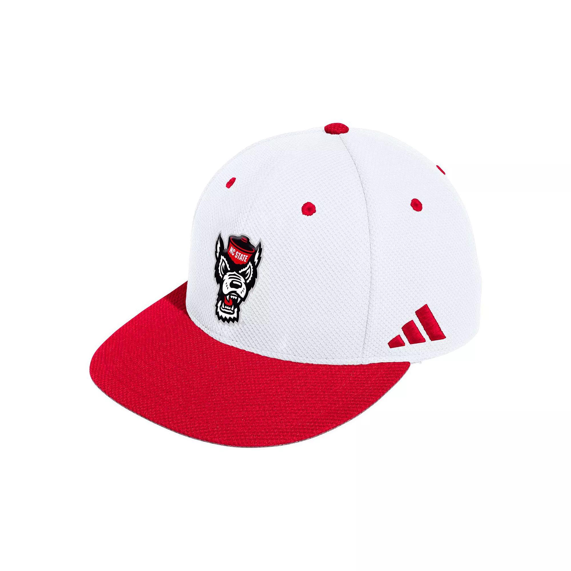 Men's adidas White NC State Wolfpack On-Field Baseball Fitted Hat, Size: 7 3/8, Nst White Product Image