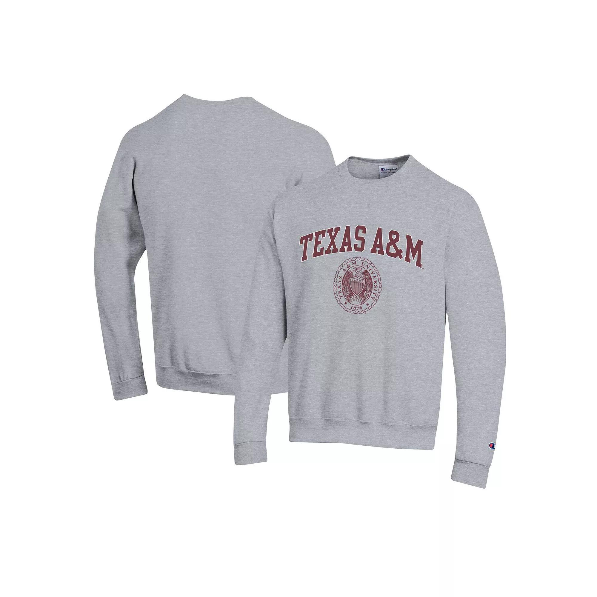 Men's Champion Heather Gray Texas A&M Aggies 12th Man Pullover Sweatshirt, Size: 2XL, Grey Product Image