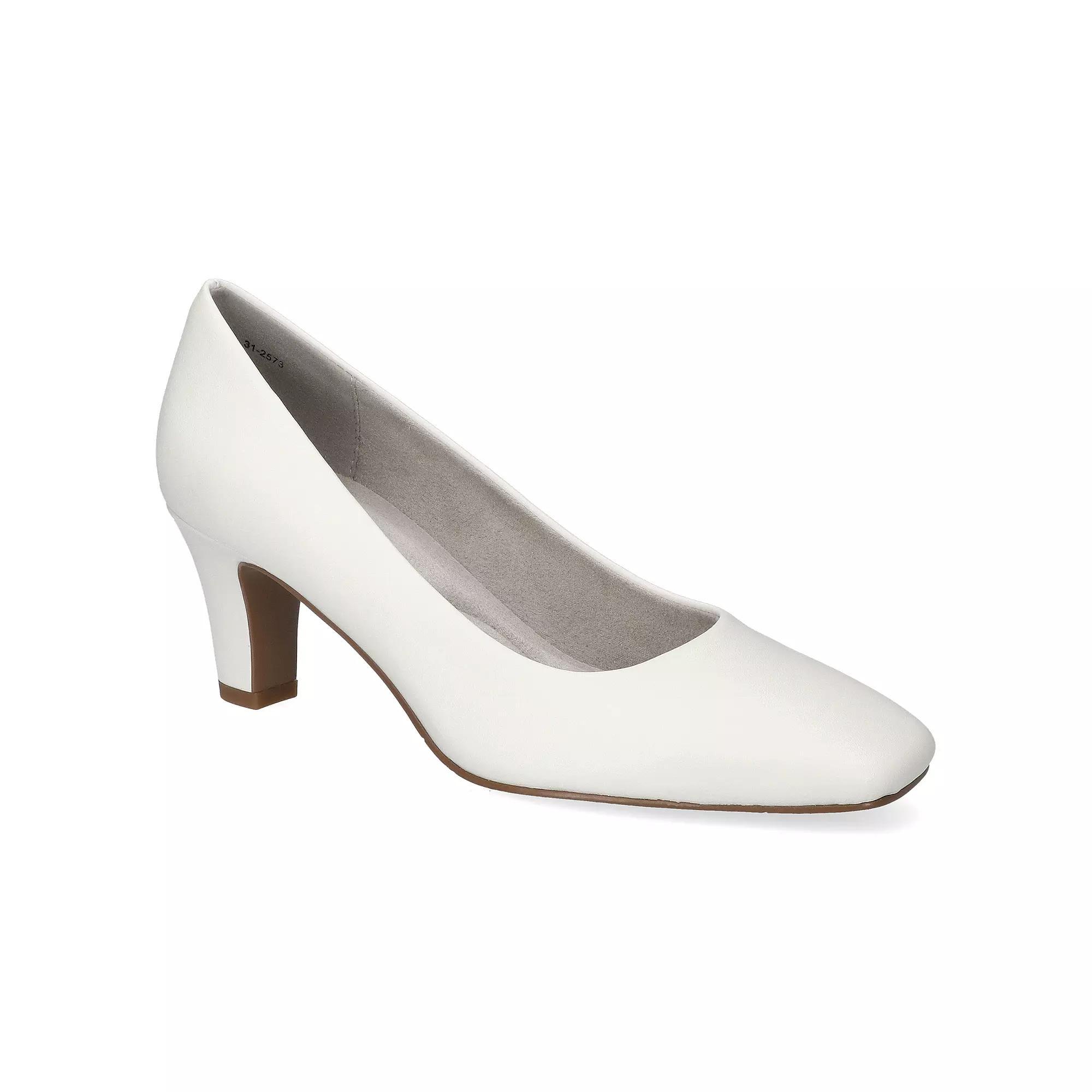 Easy Street Poet Women's Square Toe Pumps, Size: 6 XW, White Product Image