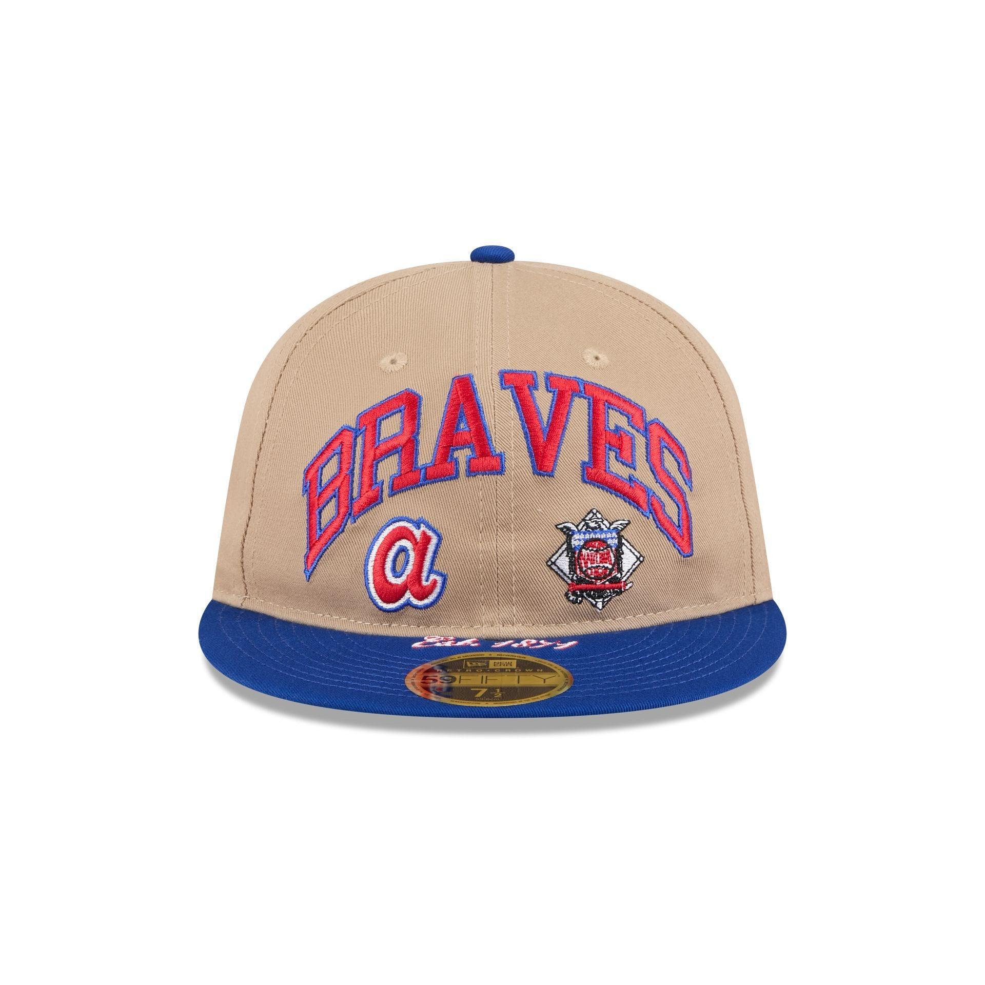 Atlanta Braves Camel Retro Crown 59FIFTY Fitted Hat Male Product Image