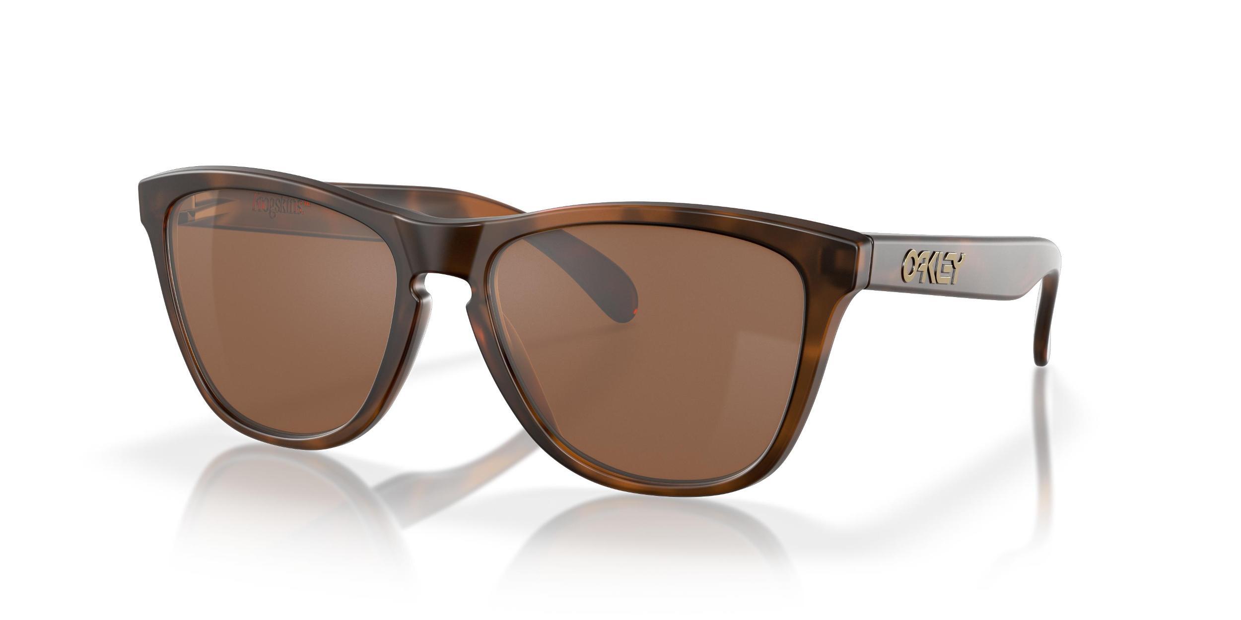 Oakley Unisex OO9013 Frogskins 55mm Square Sunglasses - Polished Clear/Prizm Violet Product Image