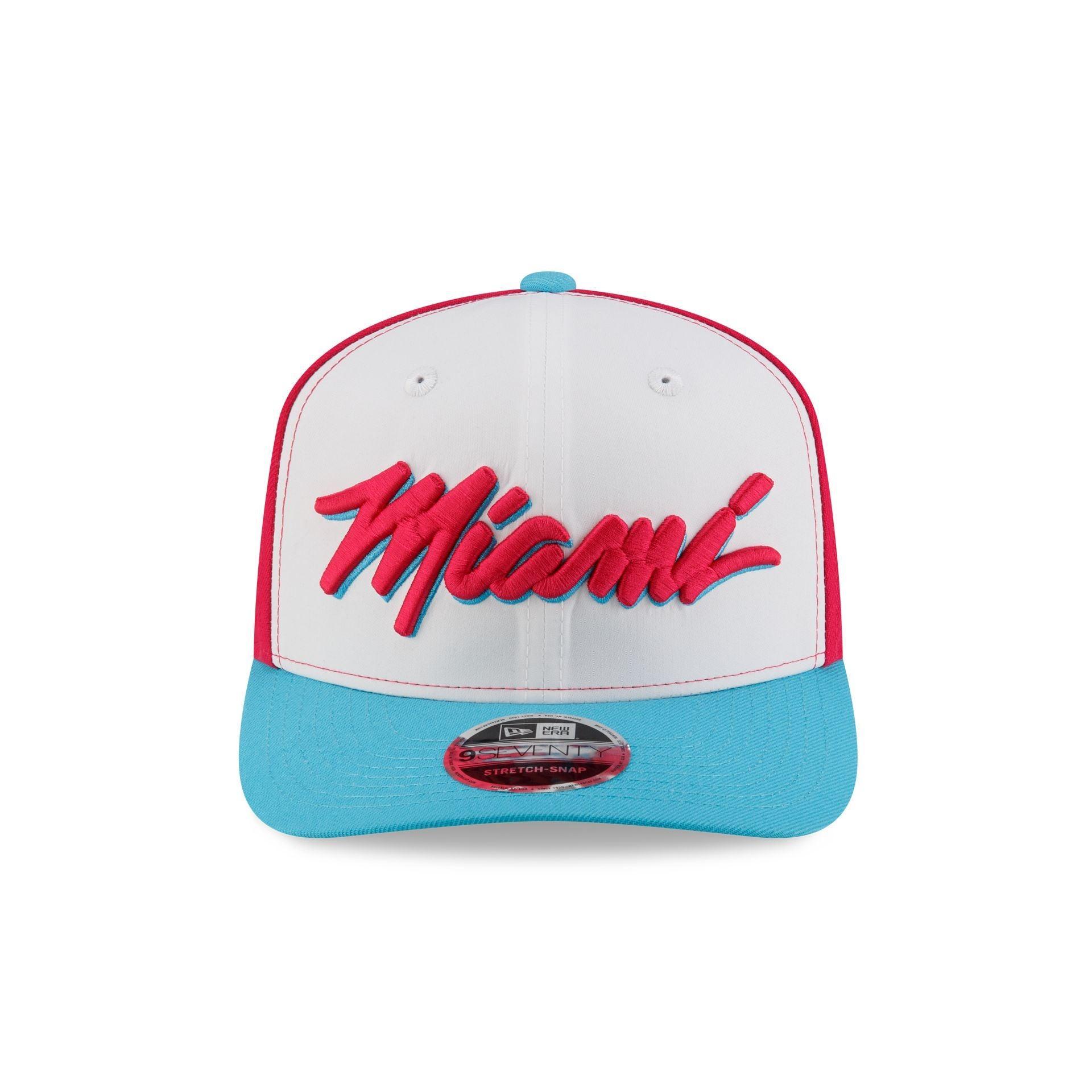 Tyler Herro x Miami Heat Vice Blue Brightrose 9SEVENTY Stretch-Snap Hat Male Product Image