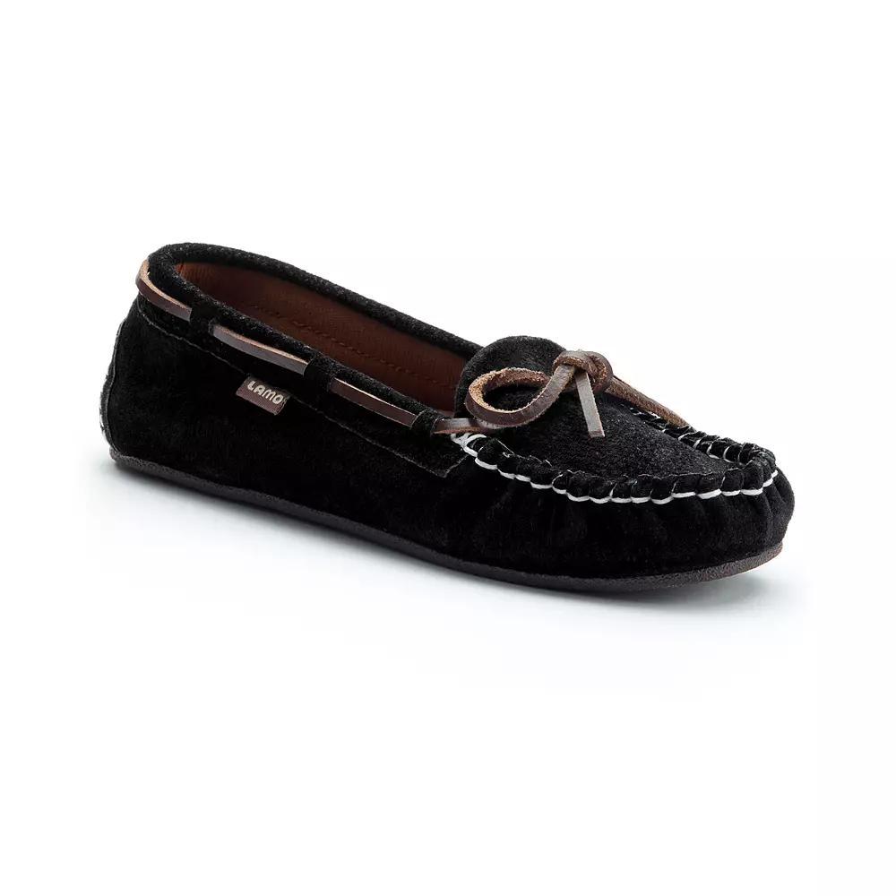 Mykos Women's Sabrina Moccasin Slippers, Size: 6.5, Black Product Image