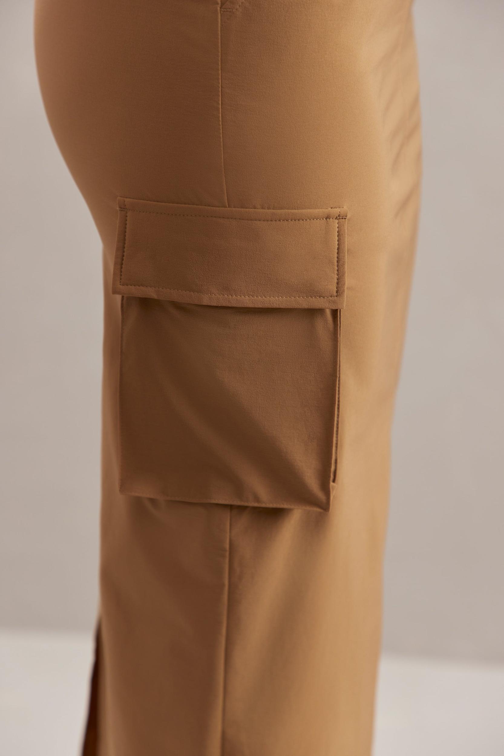Cargo Maxi Skirt in Tan Product Image