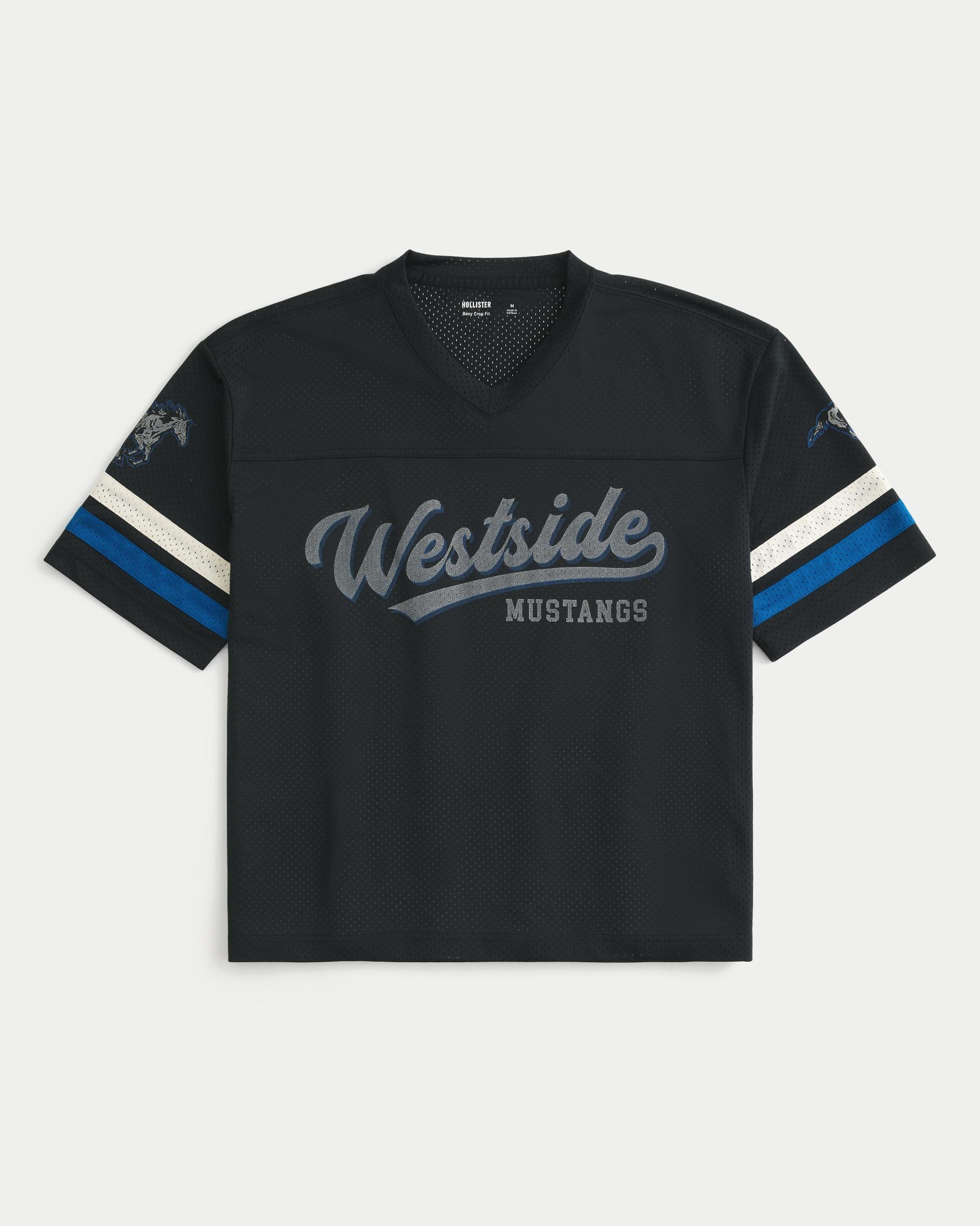 Boxy Crop Mesh North Valley Graphic Jersey Product Image