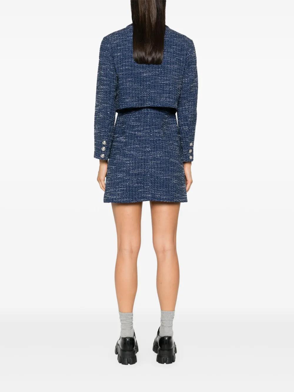 layered tweed mini dress Product Image