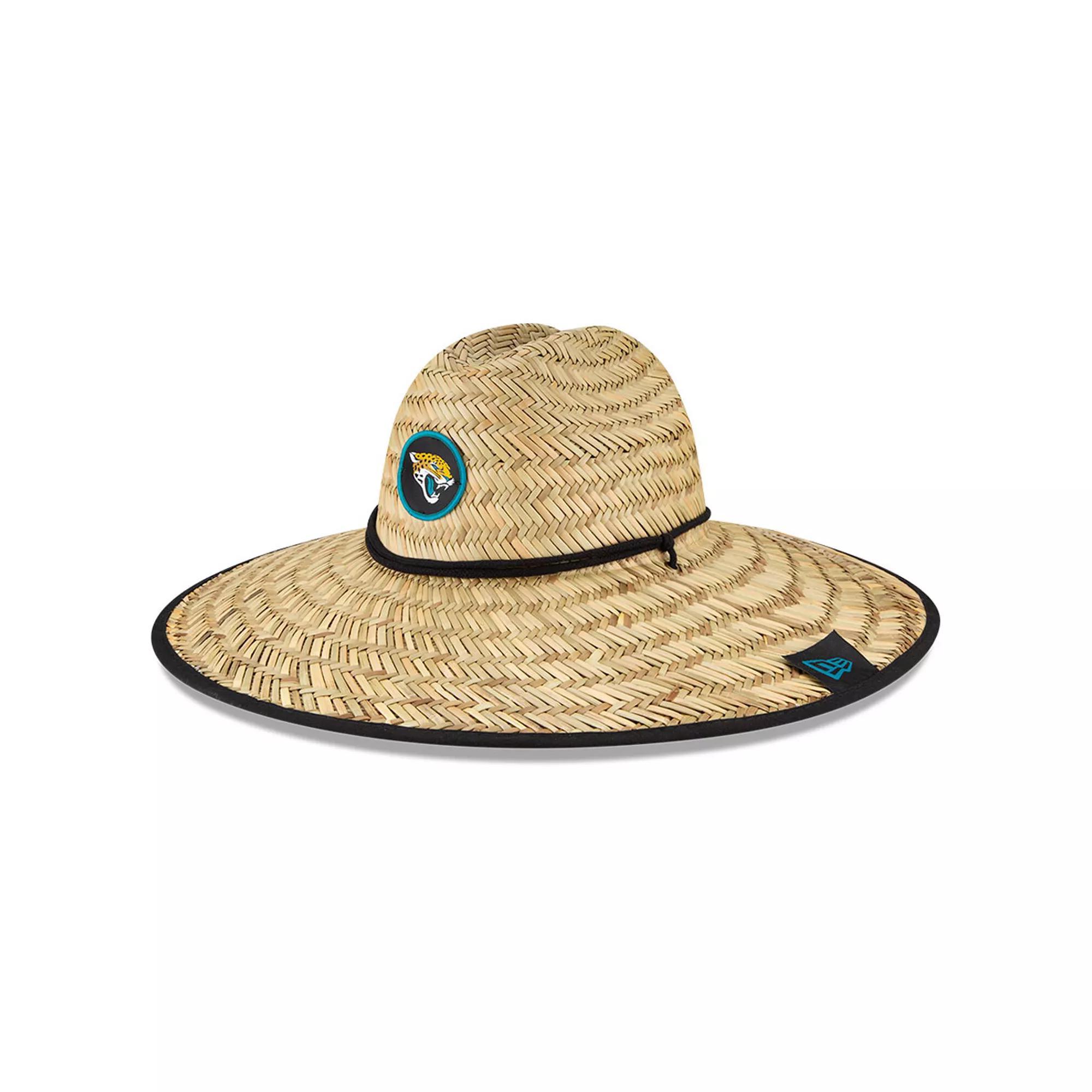 Mens New Era Natural Jacksonville Jaguars 2020 NFL Summer Sideline Official Straw Hat Product Image